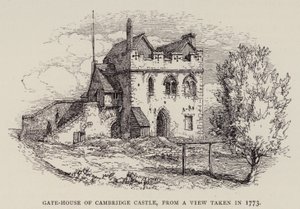 Cambridge: Casa de la Puerta del Castillo de Cambridge, desde una vista tomada en 1773