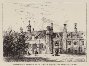 Cambridge: Peterhouse, Exterior del Lado Sur del Patio Principal de English School