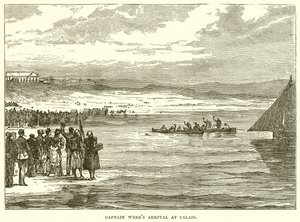 Llegada del Capitán Webb a Calais de English School