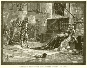 Captura de la esposa e hija de Bruce en Tain de English School