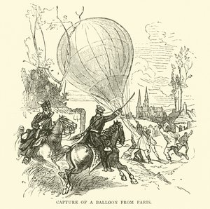 Captura de un globo de París, enero 1871 de English School