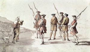 Captura del Rebelde, Simon Fraser, Lord Lovat (1667?-1747) (acuarela sobre papel) de English School