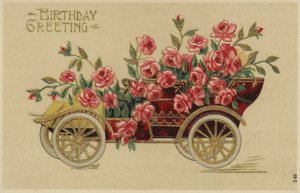 Coche adornado con flores