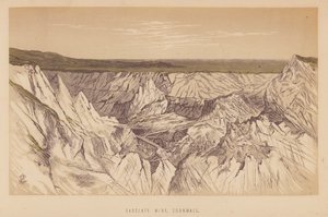 Mina de Carclaze, Cornualles (litografía) de English School