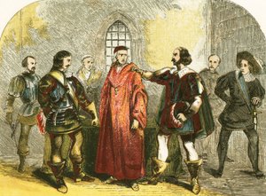 El Cardenal Wolsey arrestado por alta traición de English School