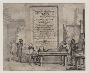 Carpinteros, Benjamin y John Osgood, tarjeta comercial de English School
