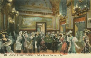 Casino de Montecarlo, Mónaco (litografía en color)