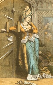 Catherine Douglas bloqueando la puerta de English School