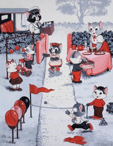 Gatos en fiesta
