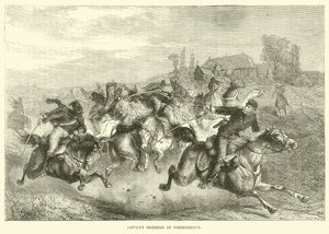 Escaramuza de caballería en Niederbronn, julio 1870 de English School