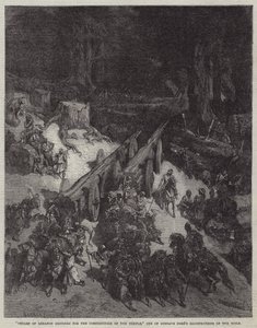 Cedros del Líbano destinados a la construcción del Templo, una de las ilustraciones de la Biblia de Gustave Doré (grabado) de English School