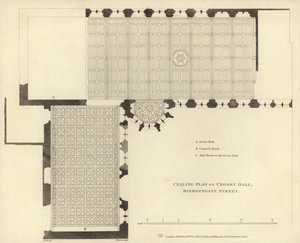 Plano del techo de Crosby Hall de English School
