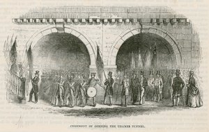 Ceremonia de la inauguración del túnel del Támesis