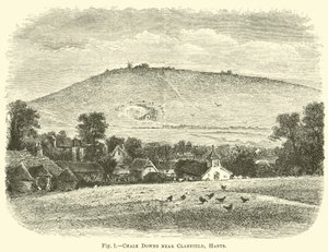 Colinas de tiza cerca de Clanfield, Hants