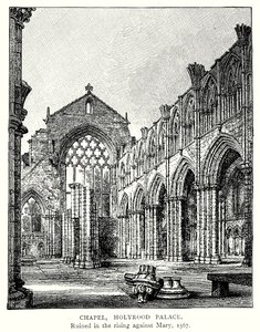 Capilla del palacio de Holyrood (grabado) de English School