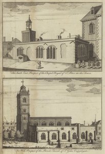 Capilla Real de San Pedro en la Torre e Iglesia de San Giles Cripplegate, Londres de English School