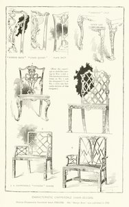 Diseños característicos de sillas Chippendale