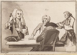 Personajes que frecuentaban Buttons Coffee House alrededor del año 1720: Dr Garth, Pope