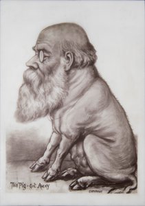 Placa de Charles Darwin, c.1870 (cerámica) de English School