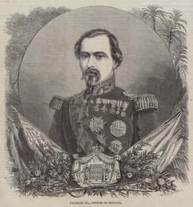 Carlos III, Príncipe de Mónaco (grabado) de English School