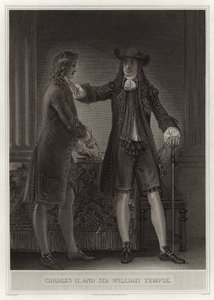 Carlos II y Sir William Temple de English School