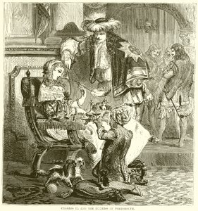 Carlos II y la Duquesa de Portsmouth de English School