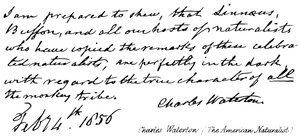 Charles Waterton (El Naturalista Americano)