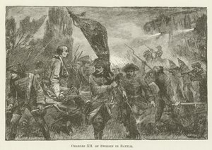 Carlos XII de Suecia en batalla de English School
