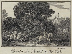 Carlos II en el Roble (grabado)