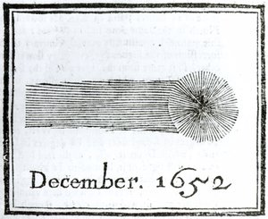 El cometa de Charles, diciembre de 1652 de English School