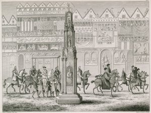 Cheapside Cross, como apareció en el año 1547