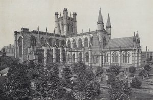 Chester: La Catedral, desde las murallas de la ciudad de English School
