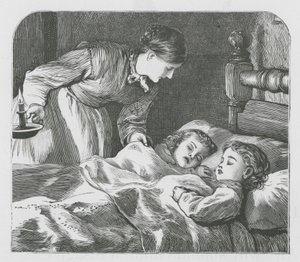 Niños durmiendo (grabado) de English School