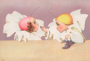 Niños comiendo uvas