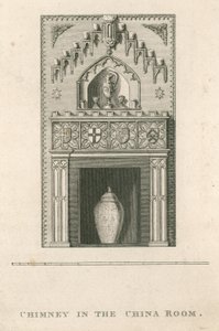 Chimenea en la Sala de China, Strawberry Hill, Twickenham, Londres de English School