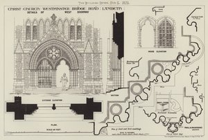 Iglesia de Cristo, Westminster Bridge Road, Lambeth (grabado)