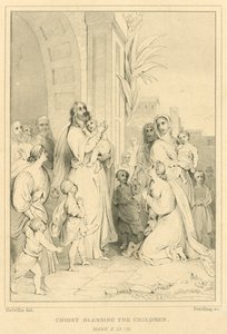 Cristo bendiciendo a los niños, Marcos X, 13-16 de English School