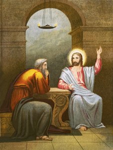 Cristo instruyendo a Nicodemo