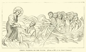 Cristo caminando sobre el agua de English School