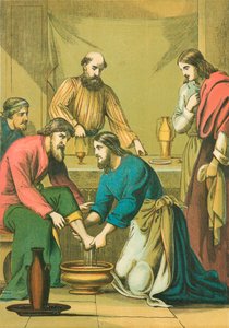 Cristo lavando los pies de sus discípulos de English School
