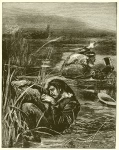 Cristiano y Pliable en el Pantano del Desaliento de English School