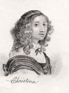 Cristina de Suecia, del Diccionario Histórico de Crabb, publicado en 1825 de English School