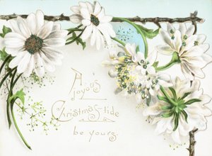 Flores de Navidad, tarjeta de Navidad