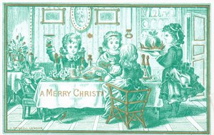 Almuerzo de Navidad, tarjeta de Navidad