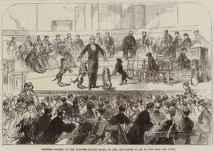 Velada navideña, en las Salas de Hanover-Square, de la Asociación en Ayuda de los Sordos y Mudos de English School