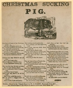 Cerdito de Navidad, verso fechado en 1863