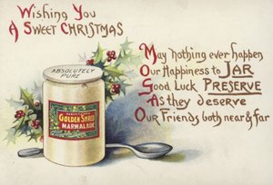 Anuncio navideño de mermelada Robertsons Golden Shred