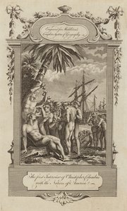 Cristóbal Colón con los Nativos de English School