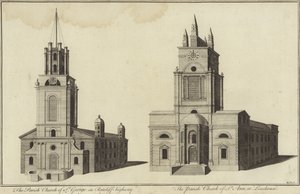Iglesia de San Jorge, Ratcliff Highway e iglesia de San Juan, Limehouse, Londres