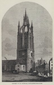 Iglesia de San Nicolás, Newcastle-upon-Tyne (grabado) de English School